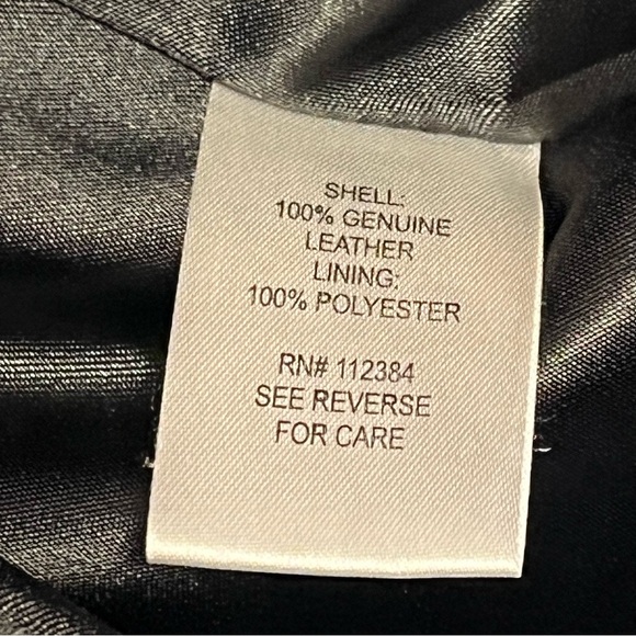 Calvin Klein Women's Sleek Black Leather Jacket - Picture 7 of 9